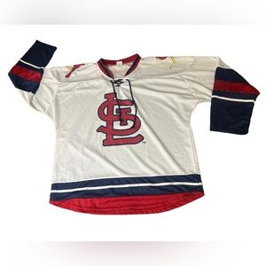 Mlb‎ Apparel St Louis Cardinals Hockey Style Jersey Sz XL